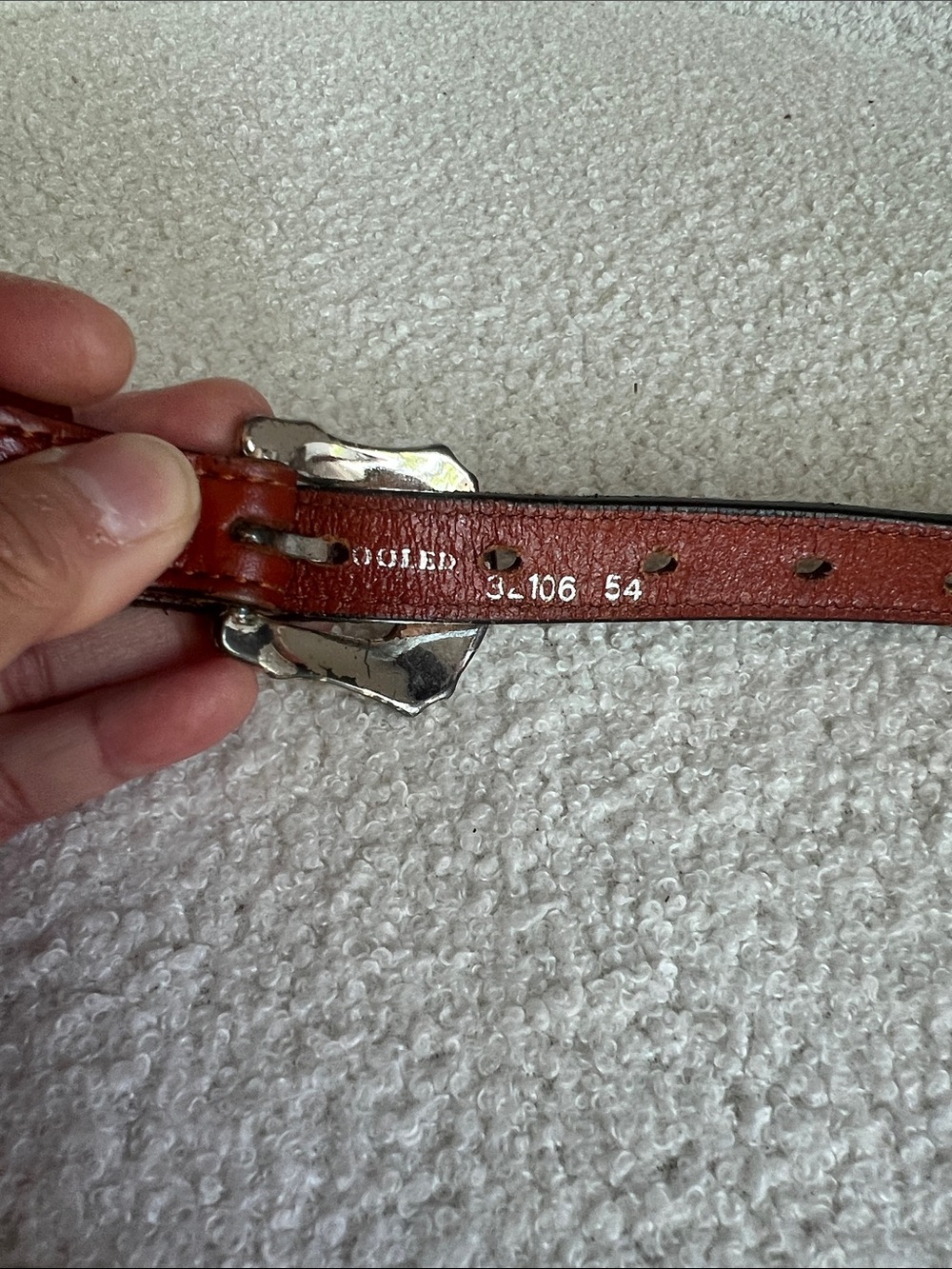 Braided Brown Leather Belt with Decorative Silver Conchos - Picture 4 of 4